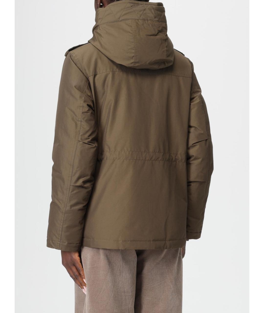 WOOLRICH Зеленый хлопковый пуховик, фото 3