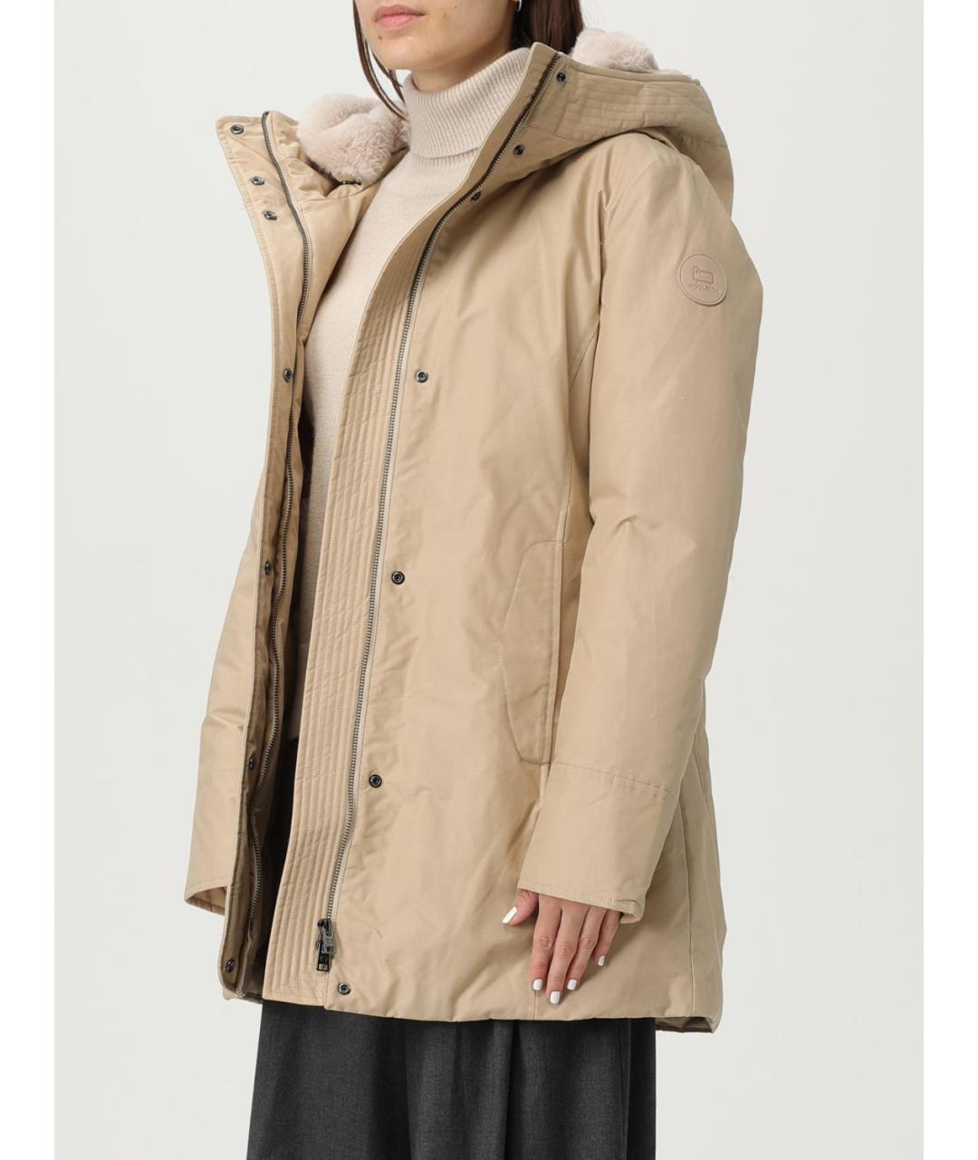 WOOLRICH Бежевая хлопковая парка, фото 4