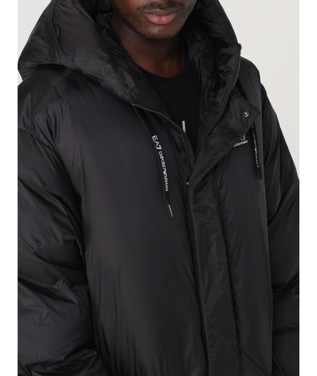 EA7 Черная полиамидовая куртка, фото 4