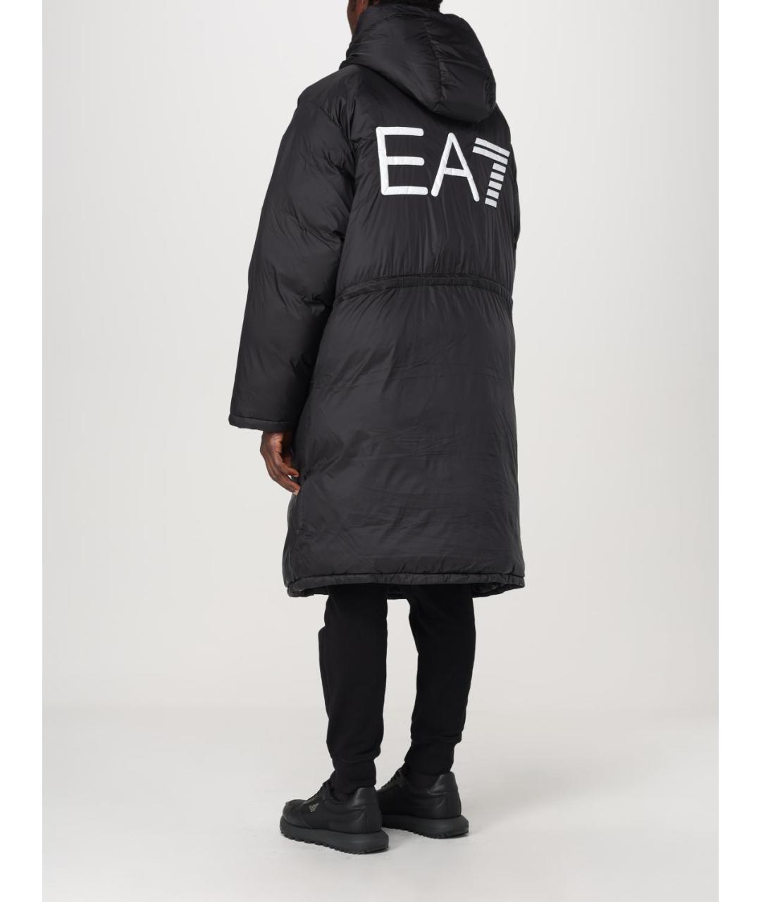 EA7 Черная полиамидовая куртка, фото 2