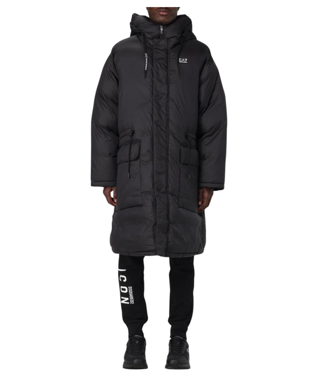EA7 Черная полиамидовая куртка, фото 1