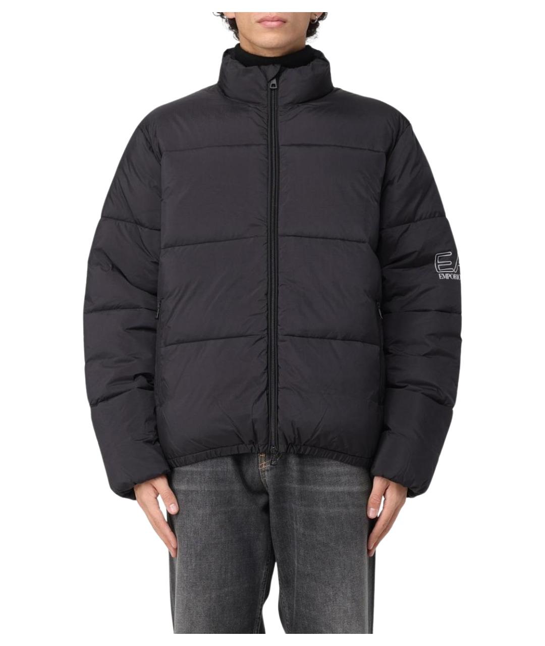 EA7 Черная полиамидовая куртка, фото 1