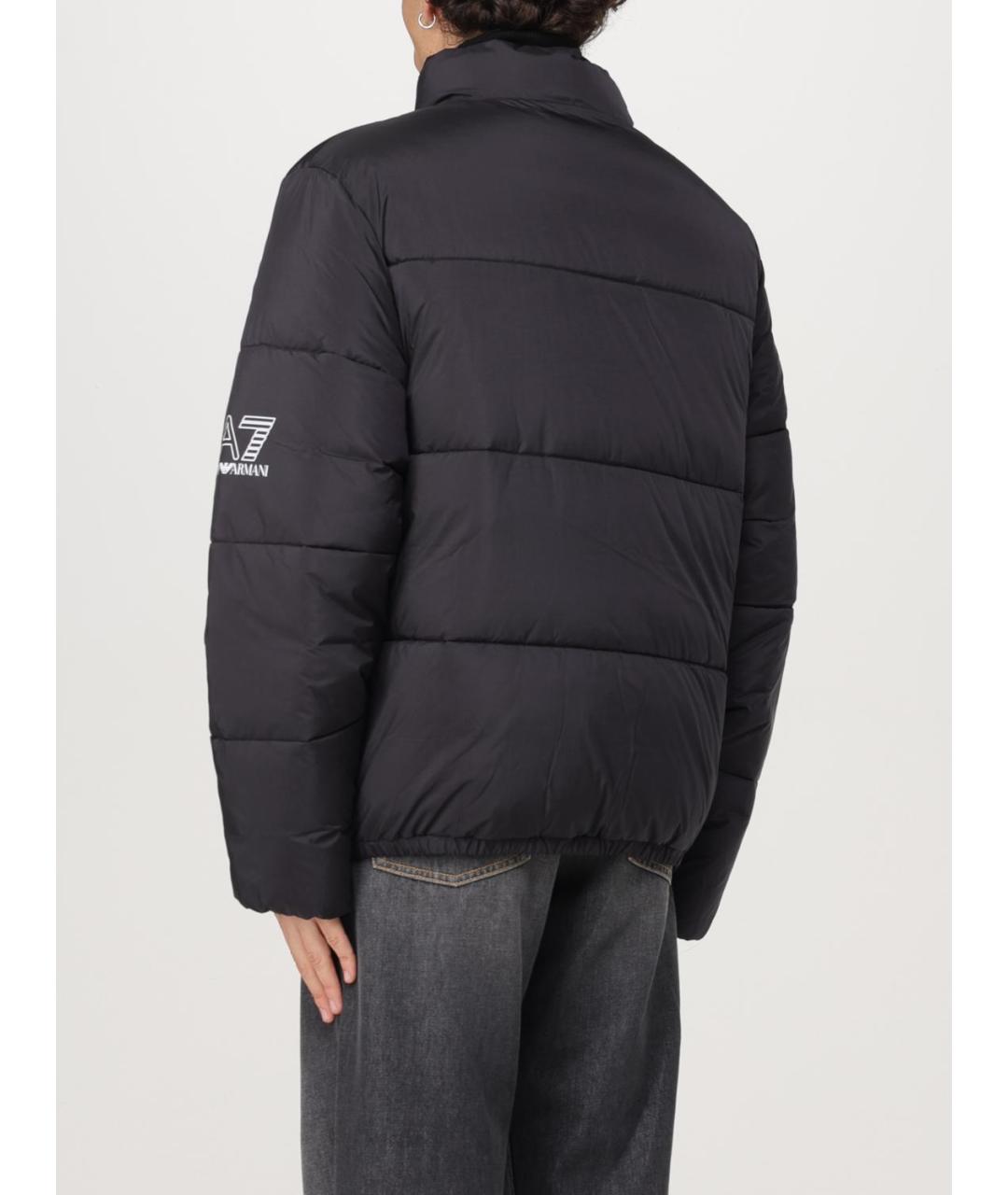 EA7 Черная полиамидовая куртка, фото 2