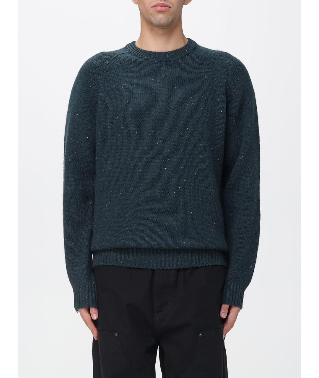 CARHARTT WIP Бирюзовый шерстяной джемпер / свитер, фото 4