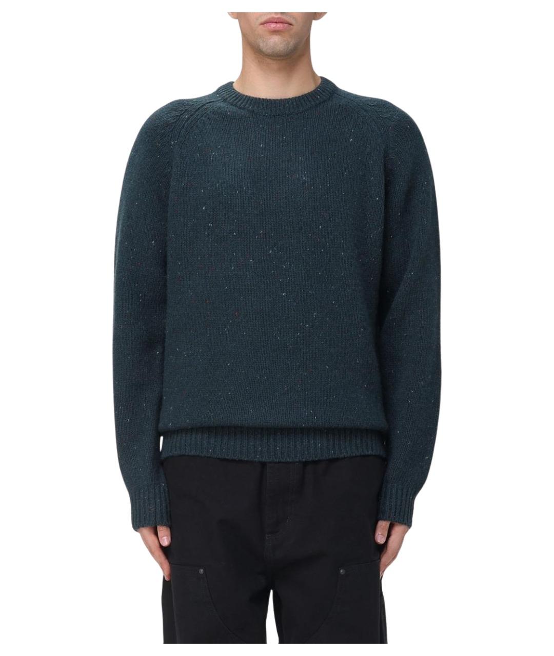 CARHARTT WIP Бирюзовый шерстяной джемпер / свитер, фото 1