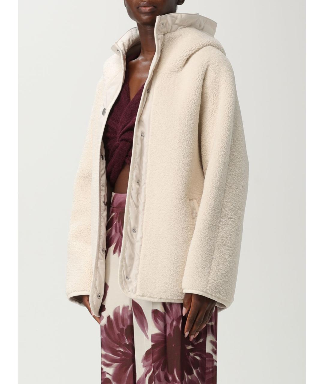 PINKO Белая полиэстеровая шуба, фото 4