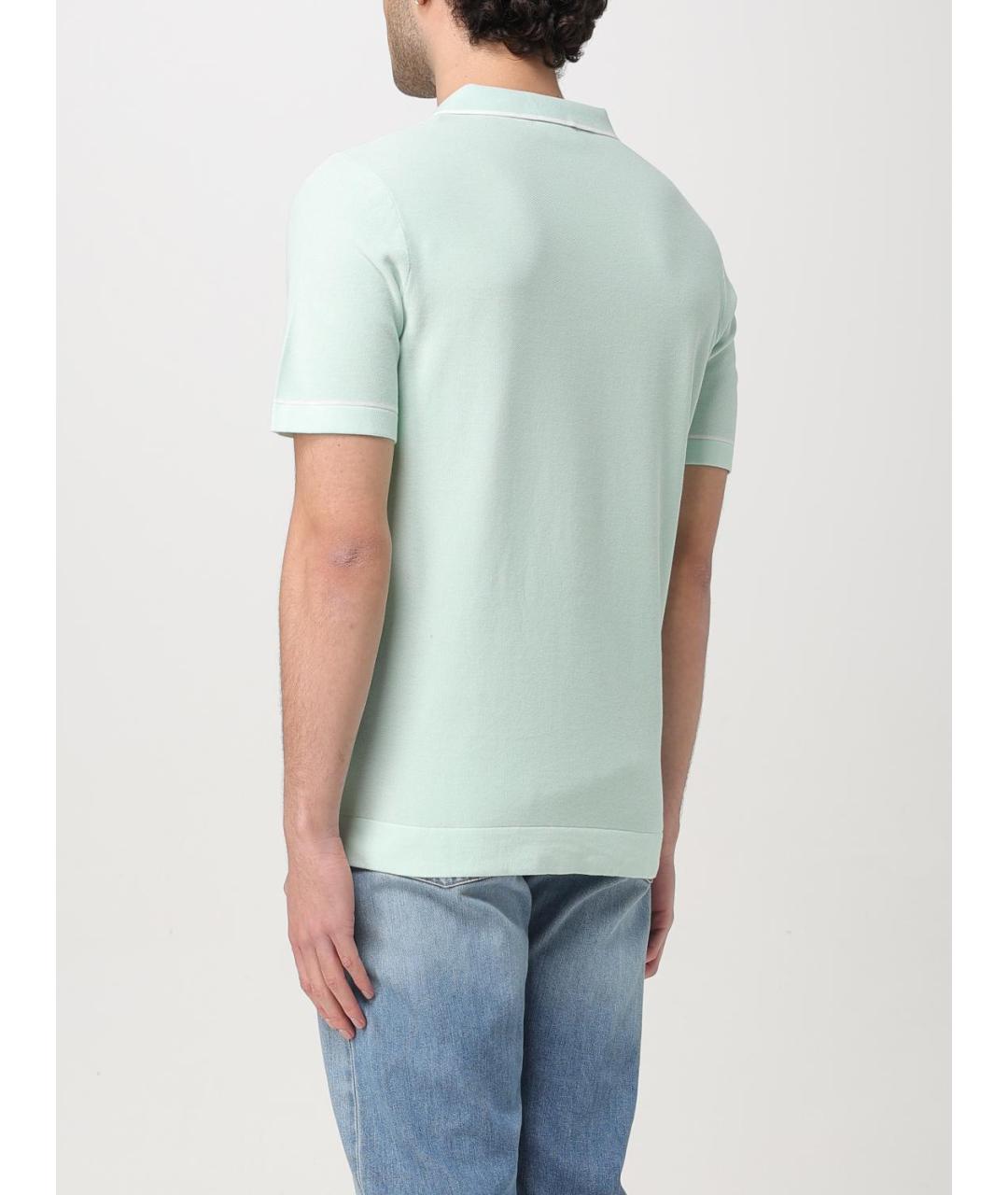 PEUTEREY Зеленые хлопковое поло с коротким рукавом, фото 2