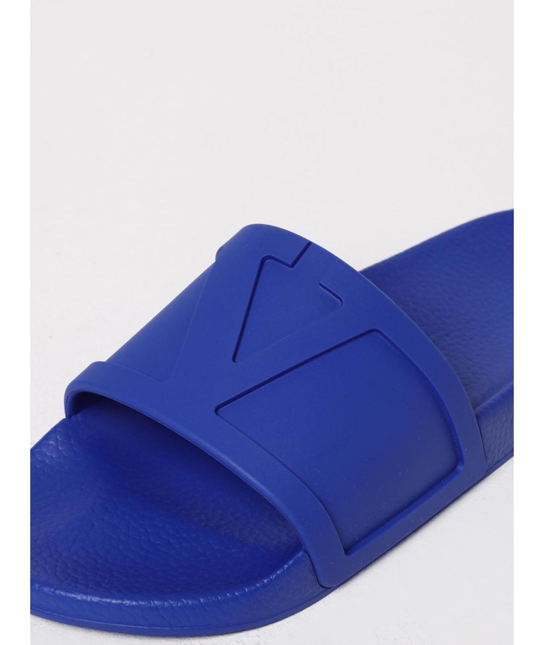 VALENTINO Синие резиновые шлепанцы, фото 4