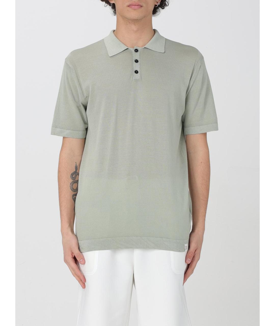 PEUTEREY Зеленые хлопковое поло с коротким рукавом, фото 4