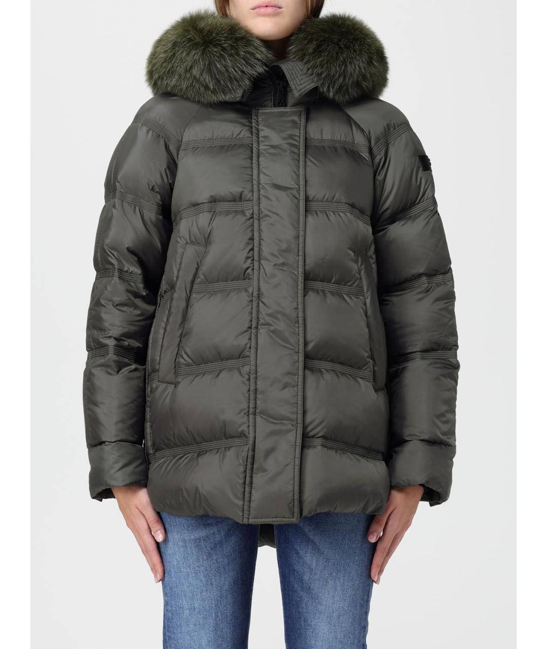 PEUTEREY Зеленая полиамидовая куртка, фото 2