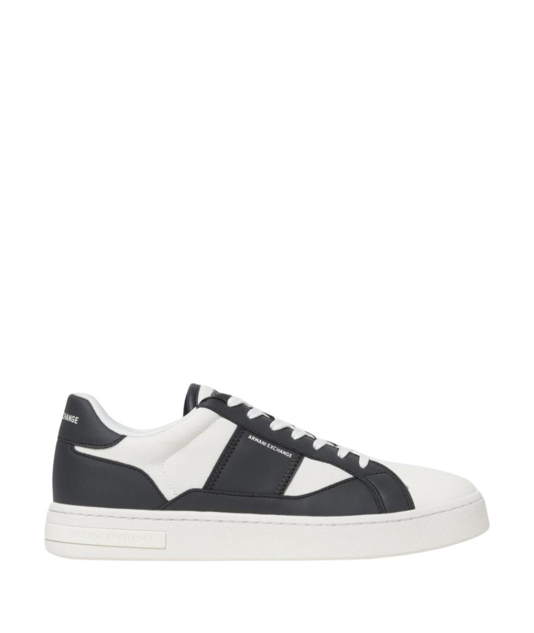 ARMANI EXCHANGE Белые синтетические низкие кроссовки / кеды, фото 1