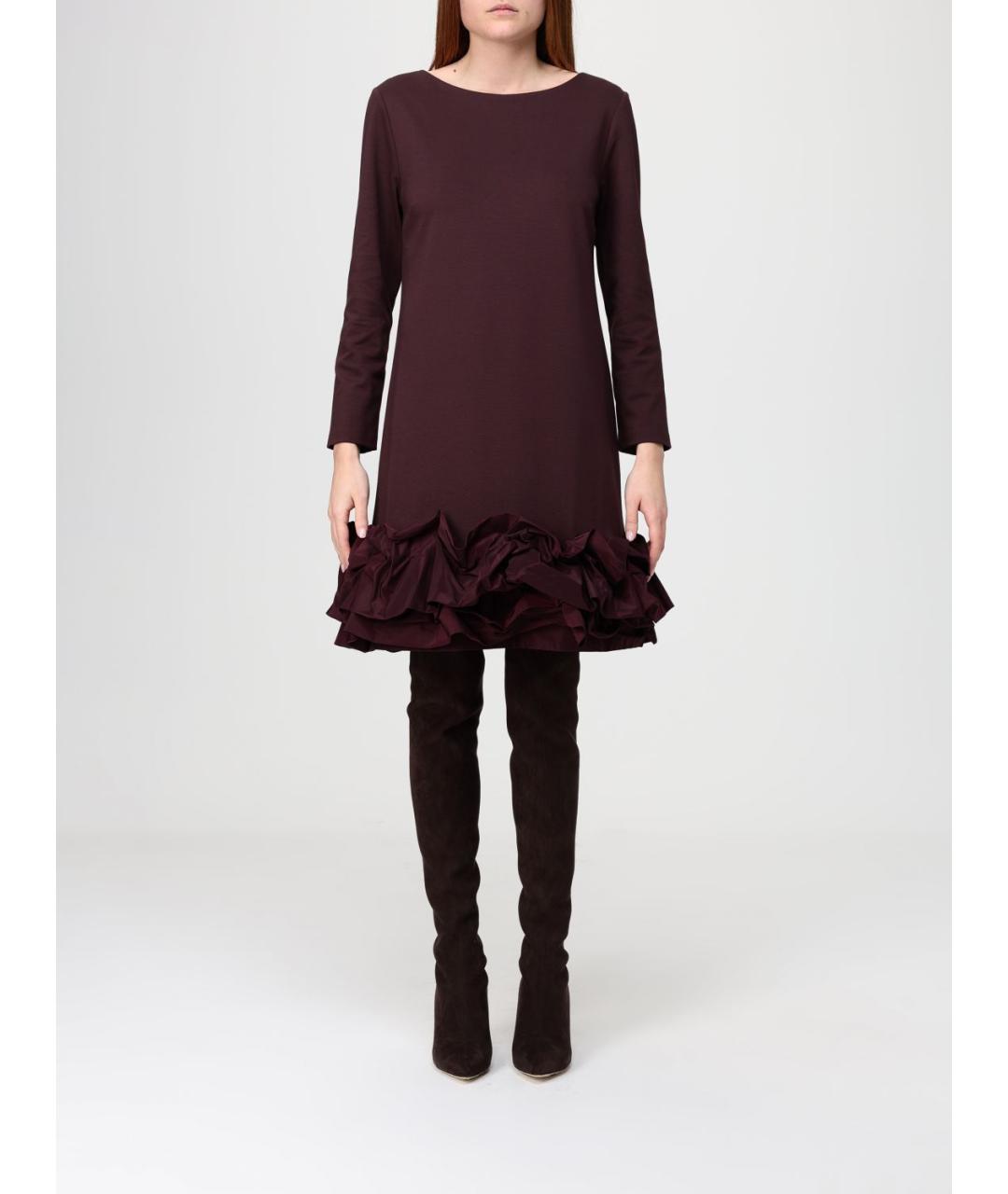 MEIMEIJ Бордовое вискозное платье, фото 4