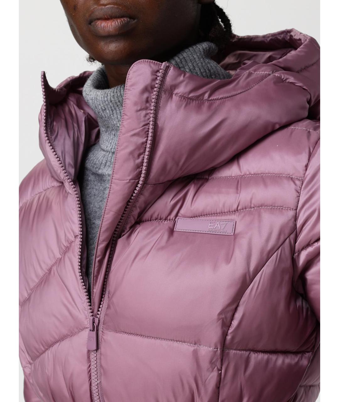EA7 Фиолетовая полиамидовая куртка, фото 4