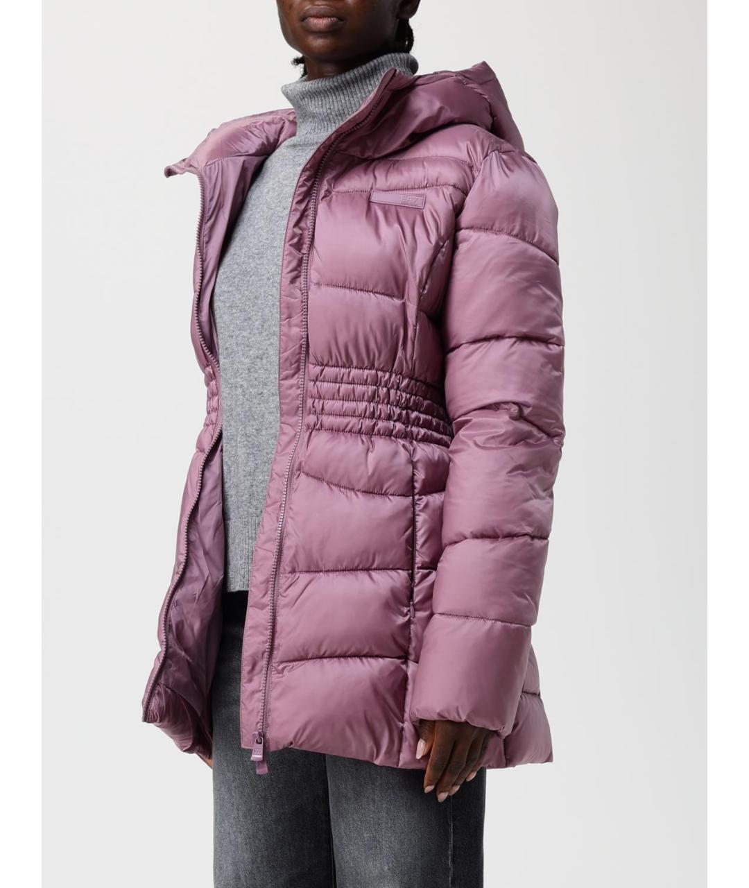 EA7 Фиолетовая полиамидовая куртка, фото 3