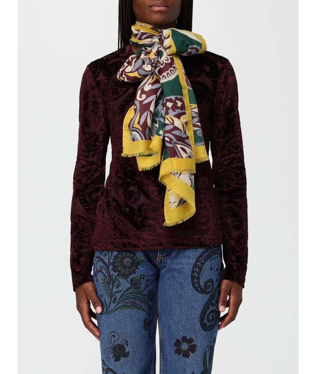 ETRO Мульти шерстяной шарф, фото 2