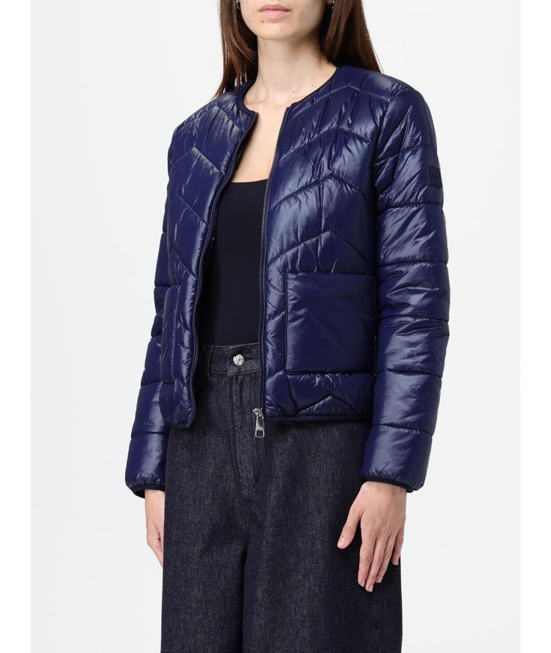 HUGO BOSS Синий полиамидовый пуховик, фото 3