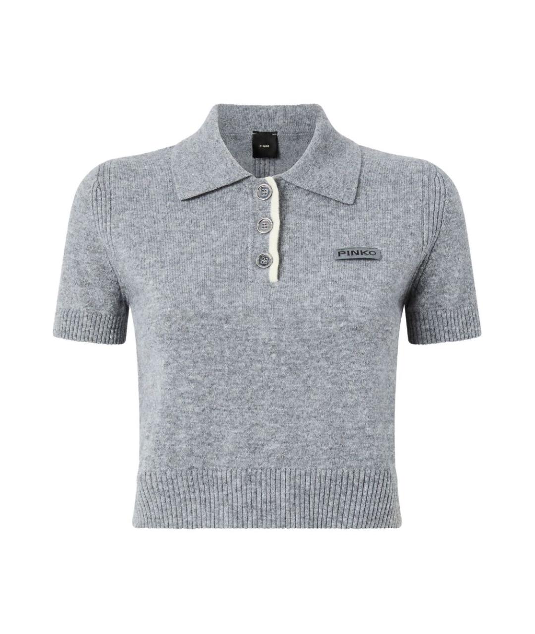 PINKO Серый шерстяной джемпер / свитер, фото 1