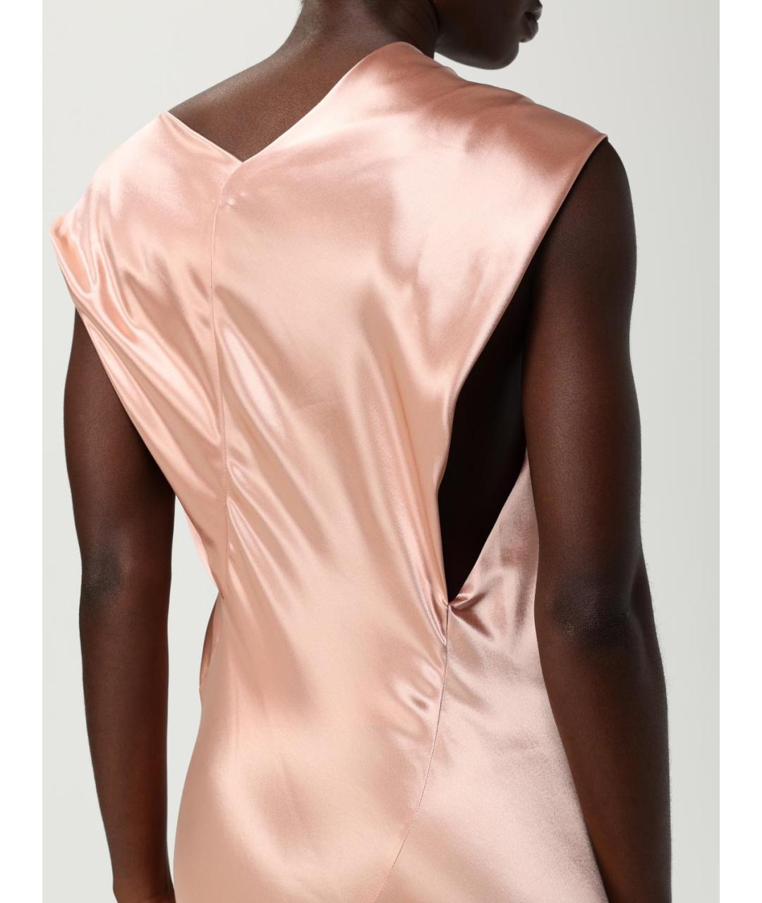 ALBERTA FERRETTI Розовое вискозное вечернее платье, фото 4