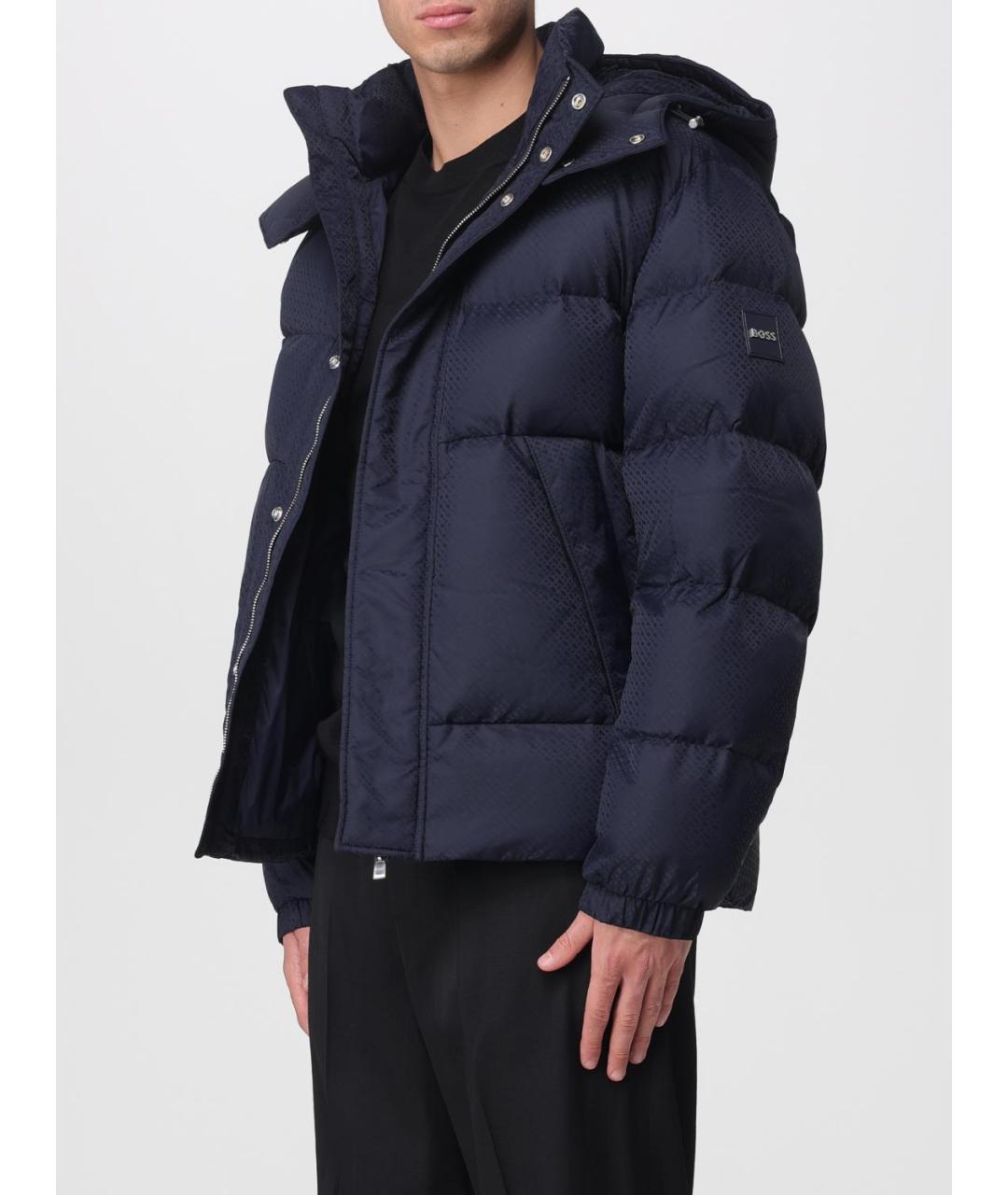 HUGO BOSS Синий полиамидовый пуховик, фото 3