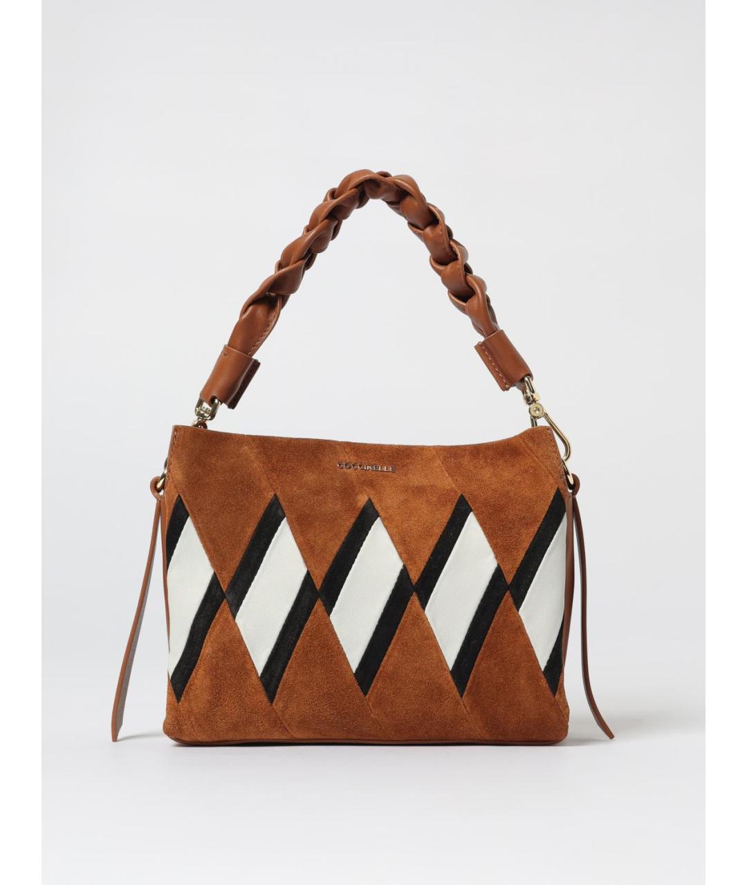 COCCINELLE Коричневая замшевая сумка через плечо, фото 4