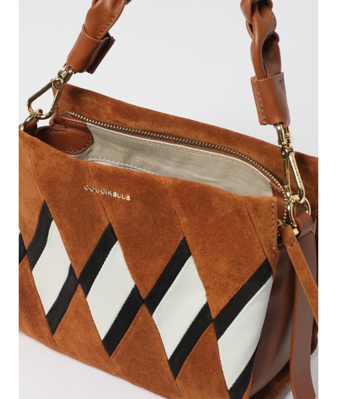 COCCINELLE Коричневая замшевая сумка через плечо, фото 3