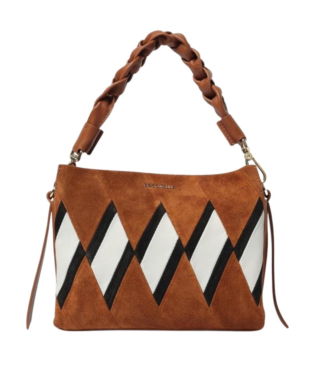 COCCINELLE Коричневая замшевая сумка через плечо, фото 1