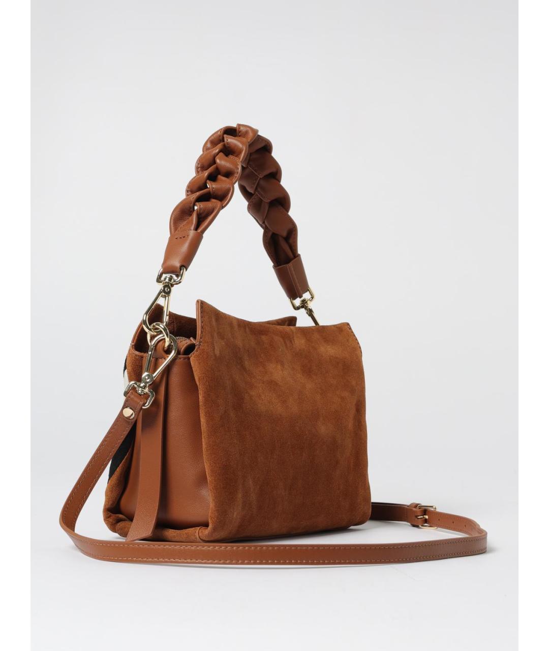 COCCINELLE Коричневая замшевая сумка через плечо, фото 2