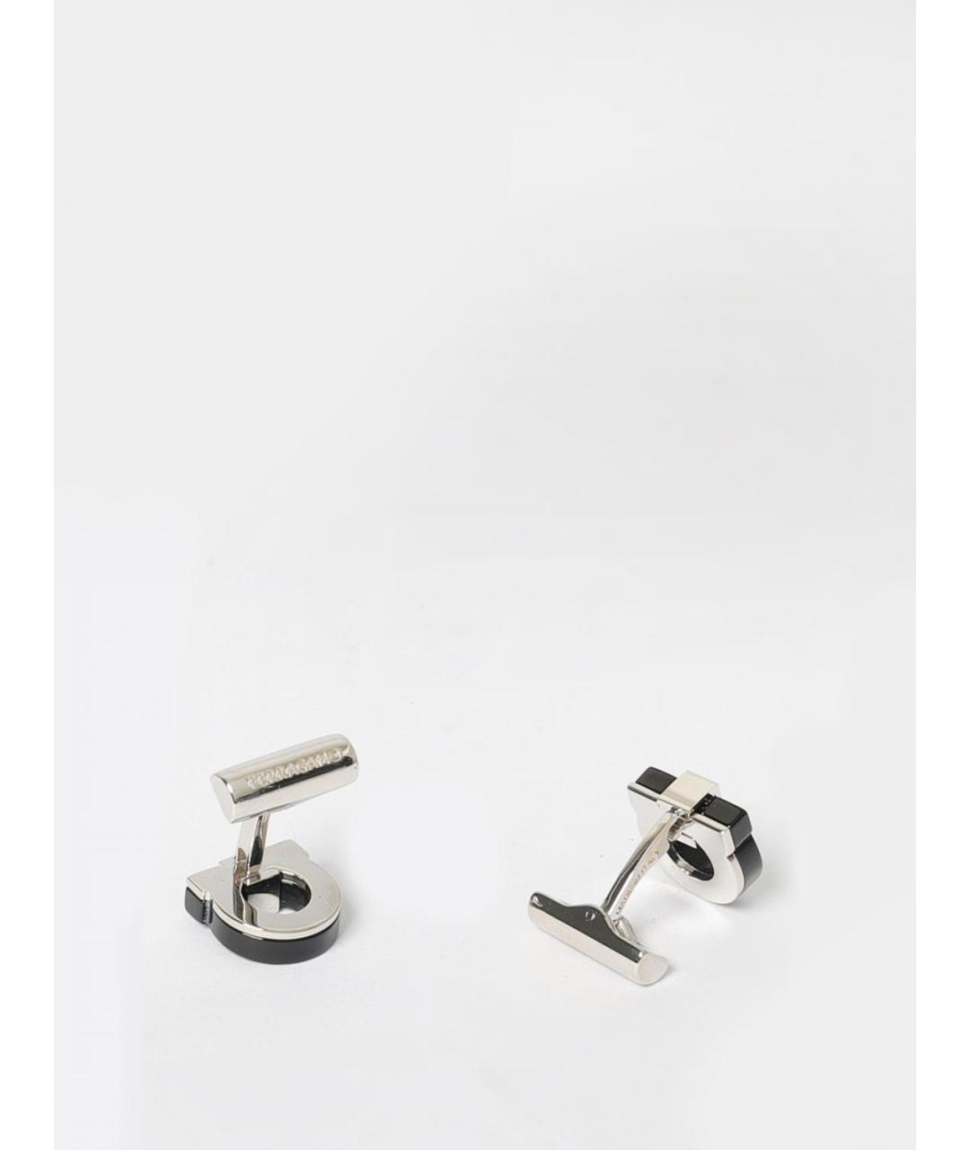FERRAGAMO Серебряные металлические запонки, фото 2