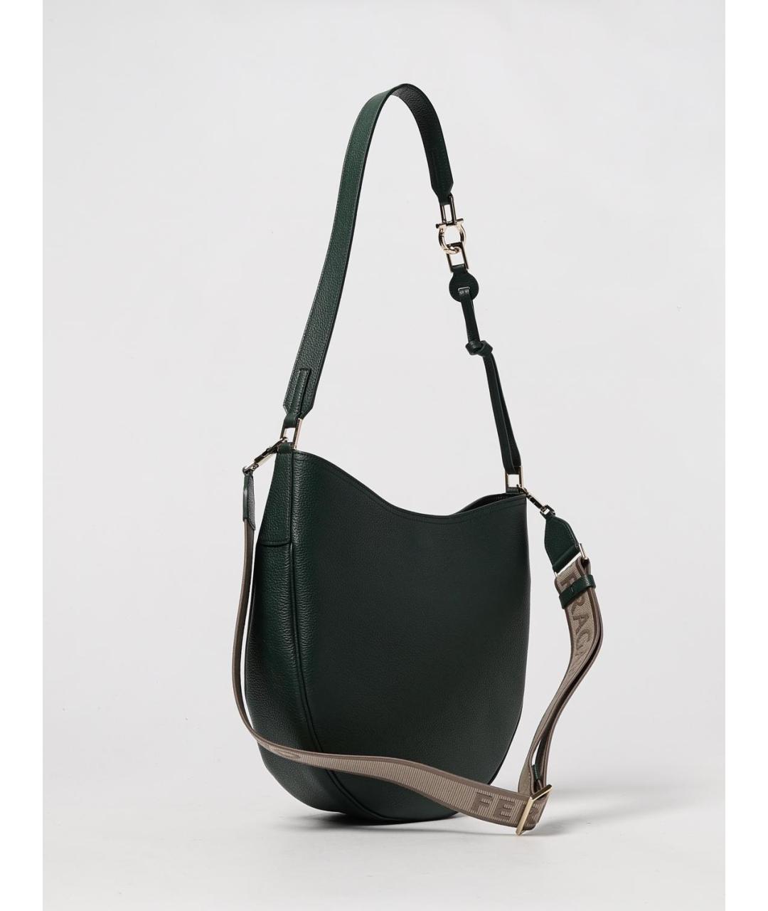 FERRAGAMO Зеленая кожаная сумка через плечо, фото 3