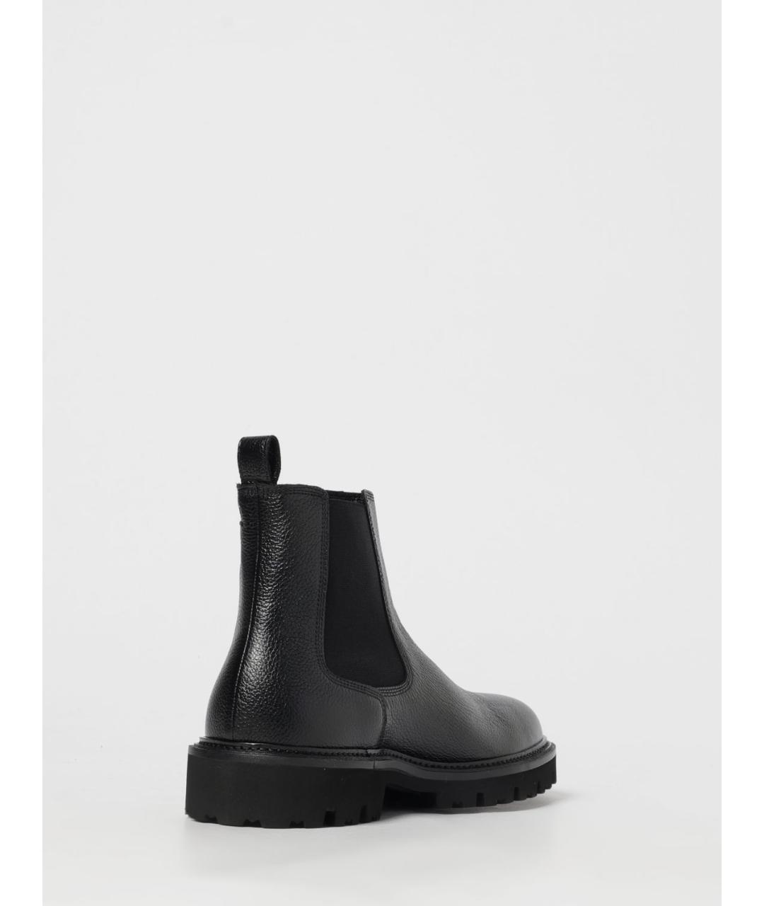 HUGO BOSS Черные кожаные низкие ботинки, фото 3