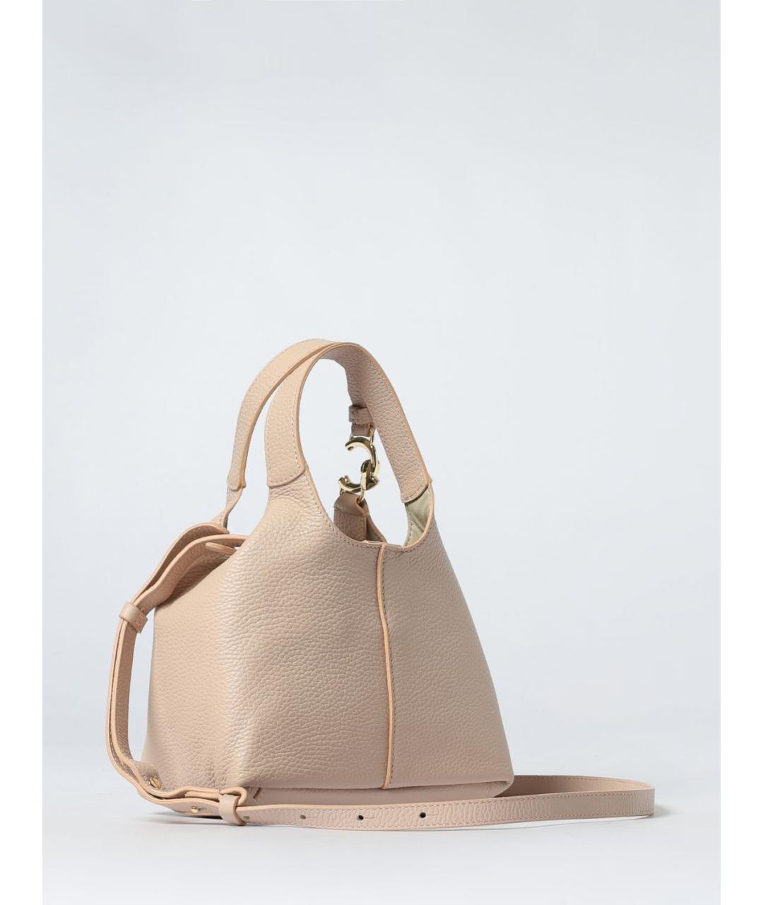 COCCINELLE Бежевая кожаная сумка тоут, фото 2