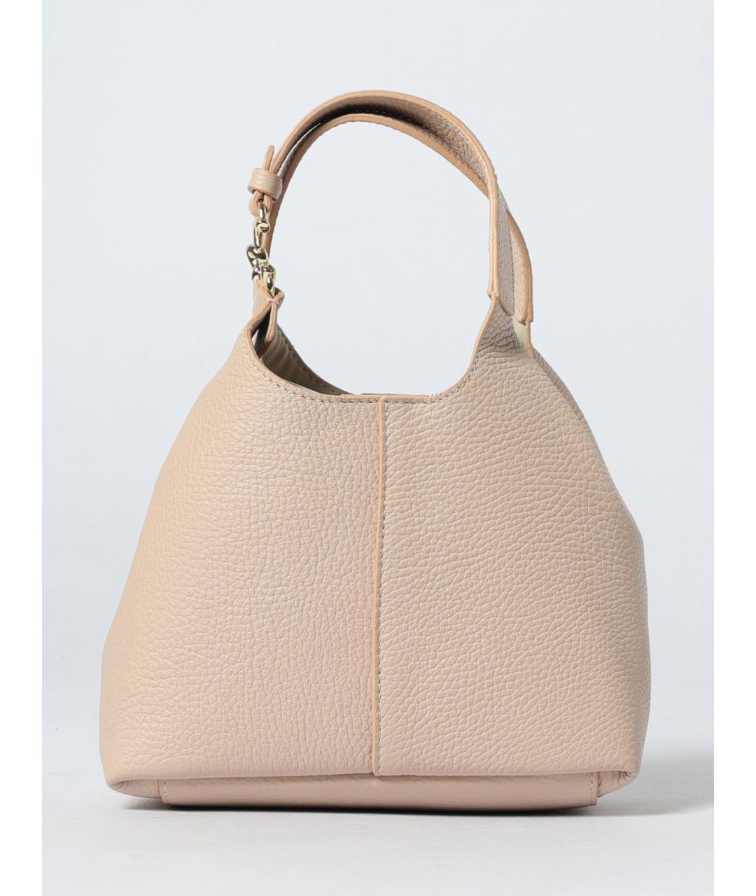 COCCINELLE Бежевая кожаная сумка тоут, фото 4