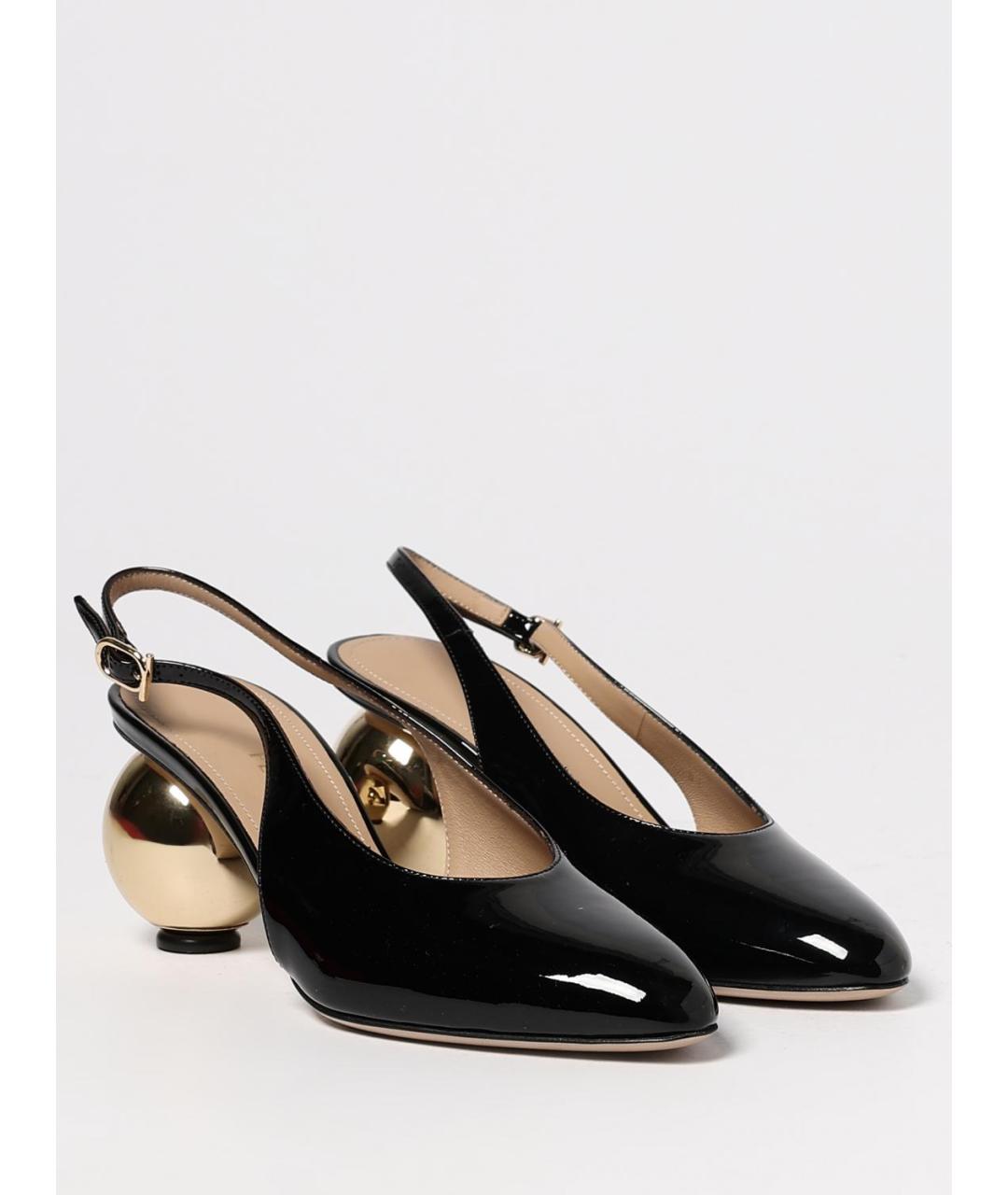 FERRAGAMO Черные туфли из лакированной кожи, фото 2