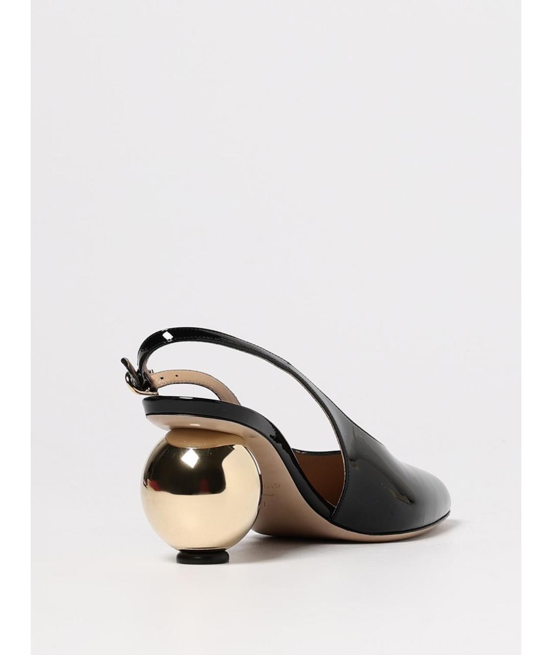 FERRAGAMO Черные туфли из лакированной кожи, фото 3