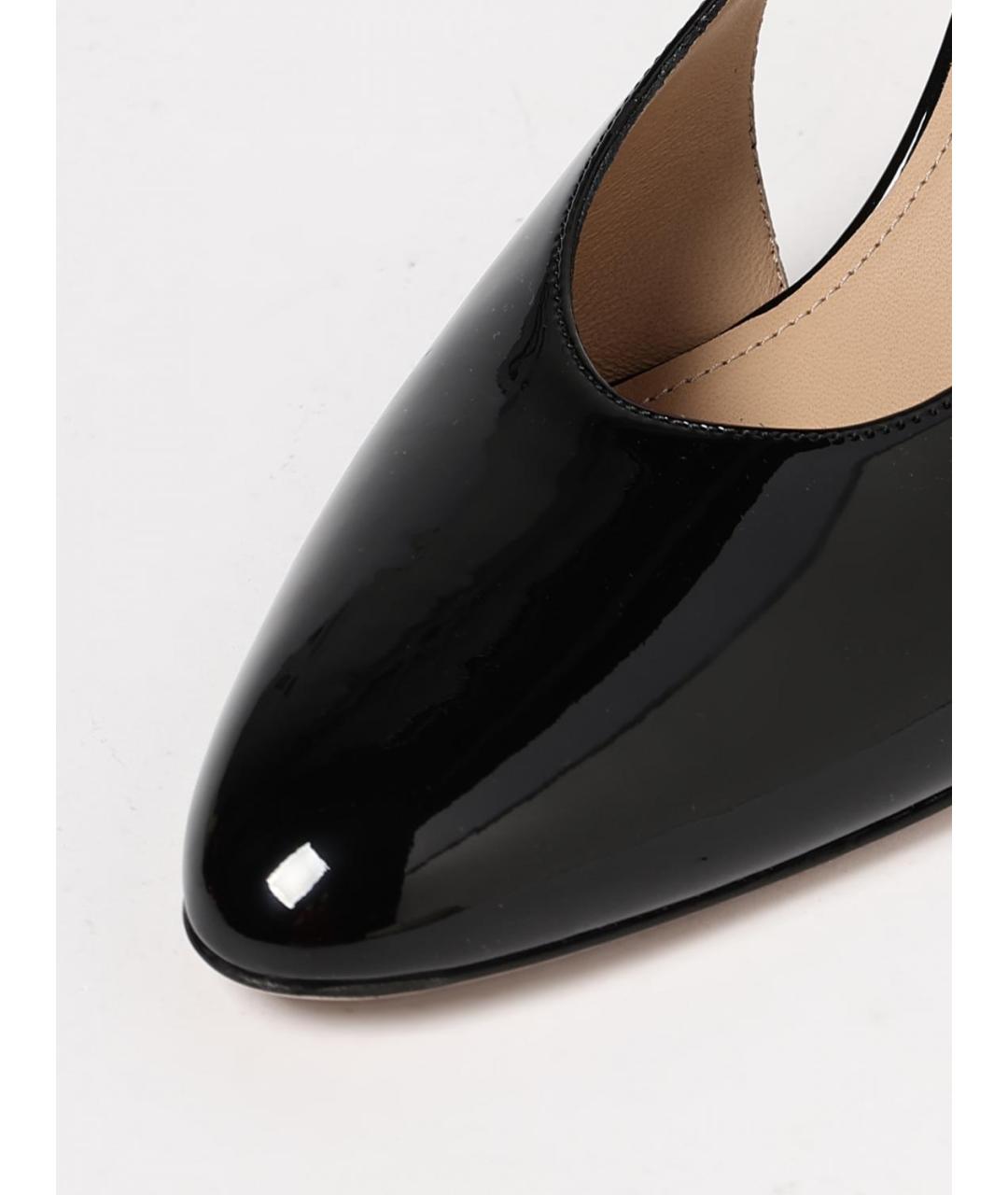 FERRAGAMO Черные туфли из лакированной кожи, фото 4