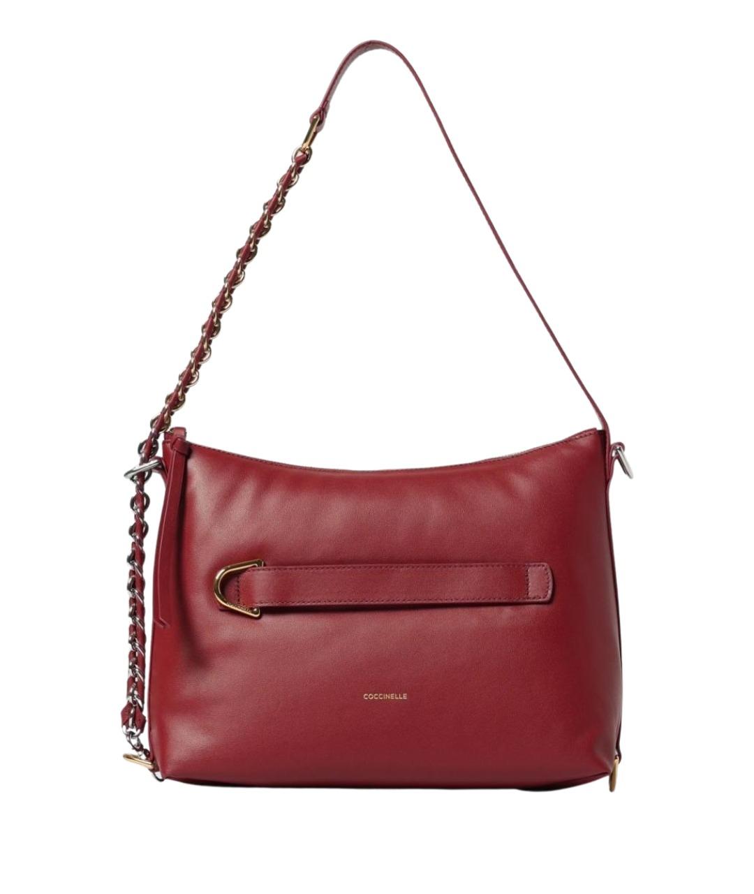 COCCINELLE Красная кожаная сумка через плечо, фото 1