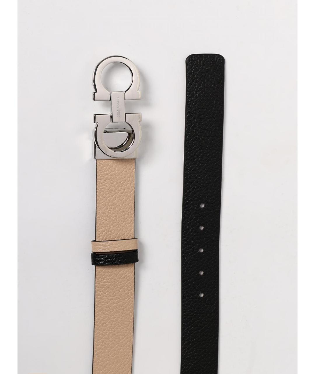 FERRAGAMO Бежевый кожаный ремень, фото 3