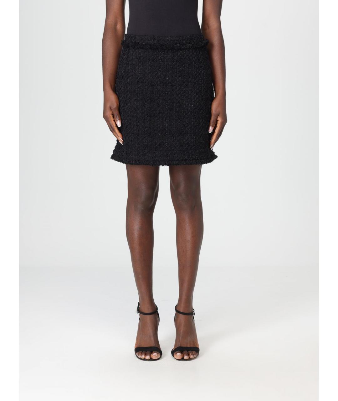 HUGO BOSS Черная хлопковая юбка мини, фото 5