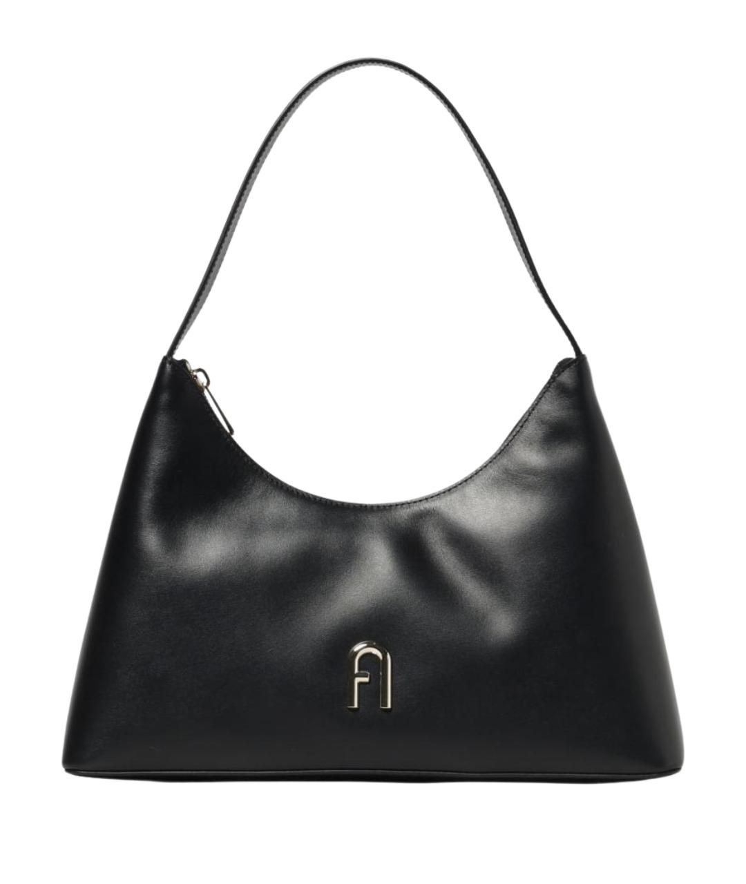 FURLA Черная кожаная сумка через плечо, фото 1