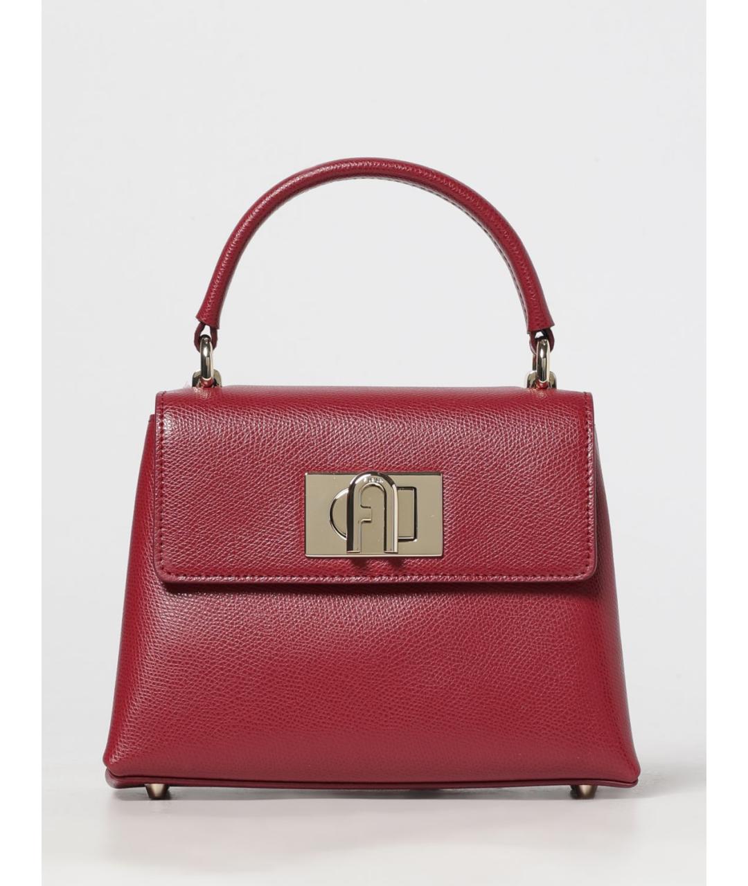 FURLA Красная кожаная сумка через плечо, фото 4