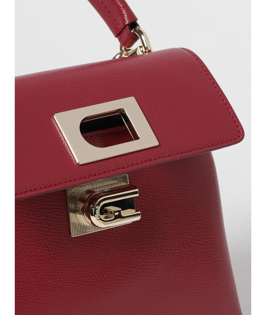 FURLA Красная кожаная сумка через плечо, фото 3