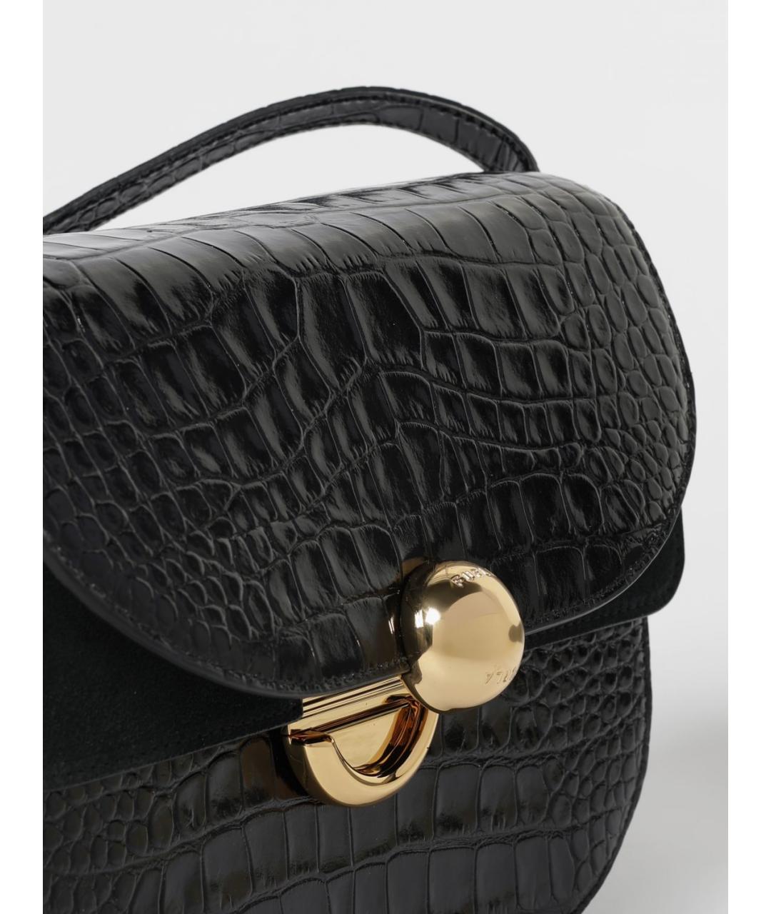 FURLA Черная кожаная сумка через плечо, фото 3