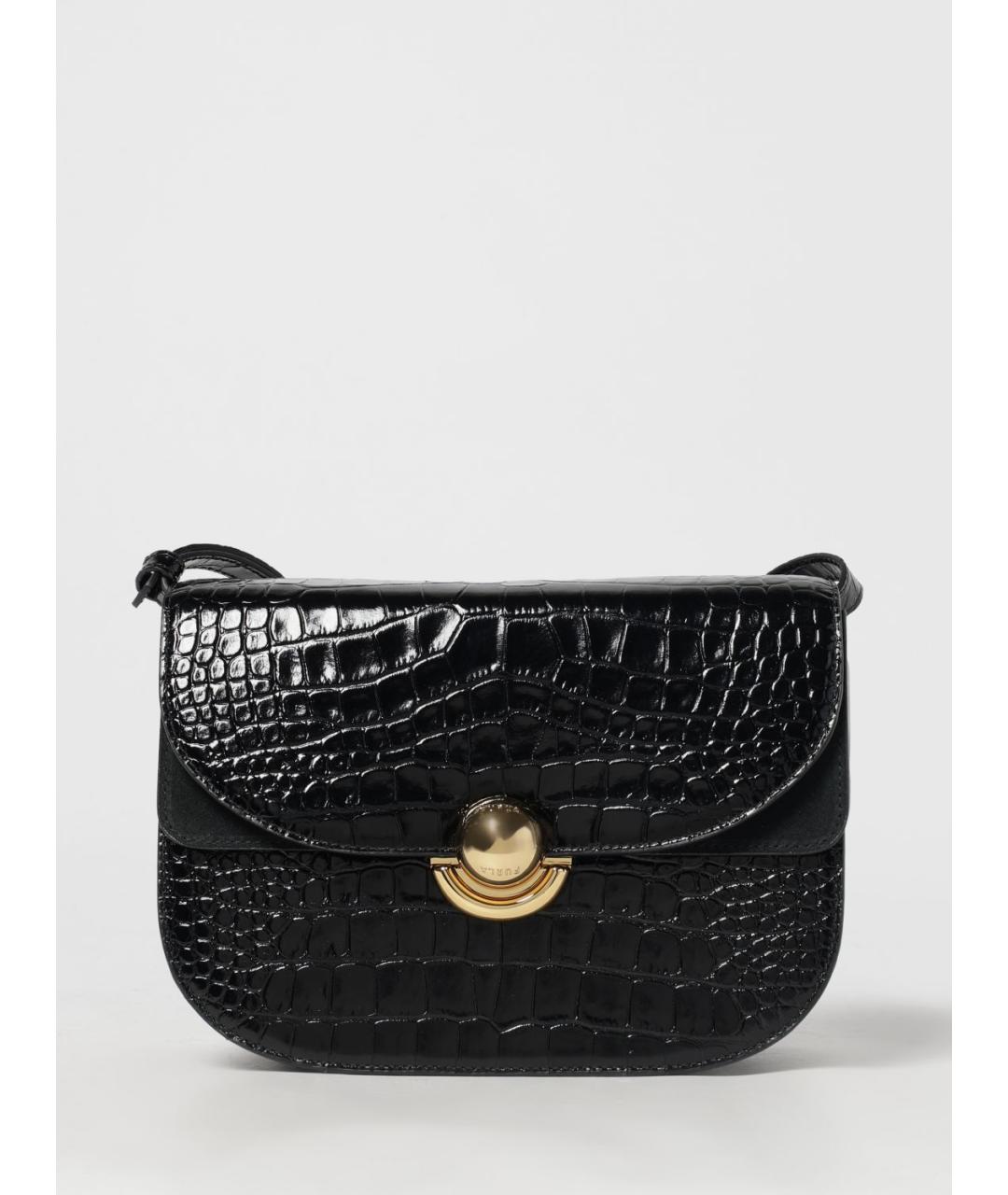 FURLA Черная кожаная сумка через плечо, фото 4