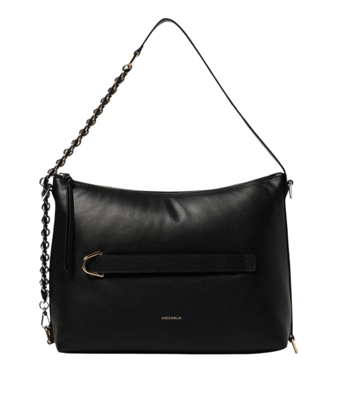 COCCINELLE Черная кожаная сумка через плечо, фото 1