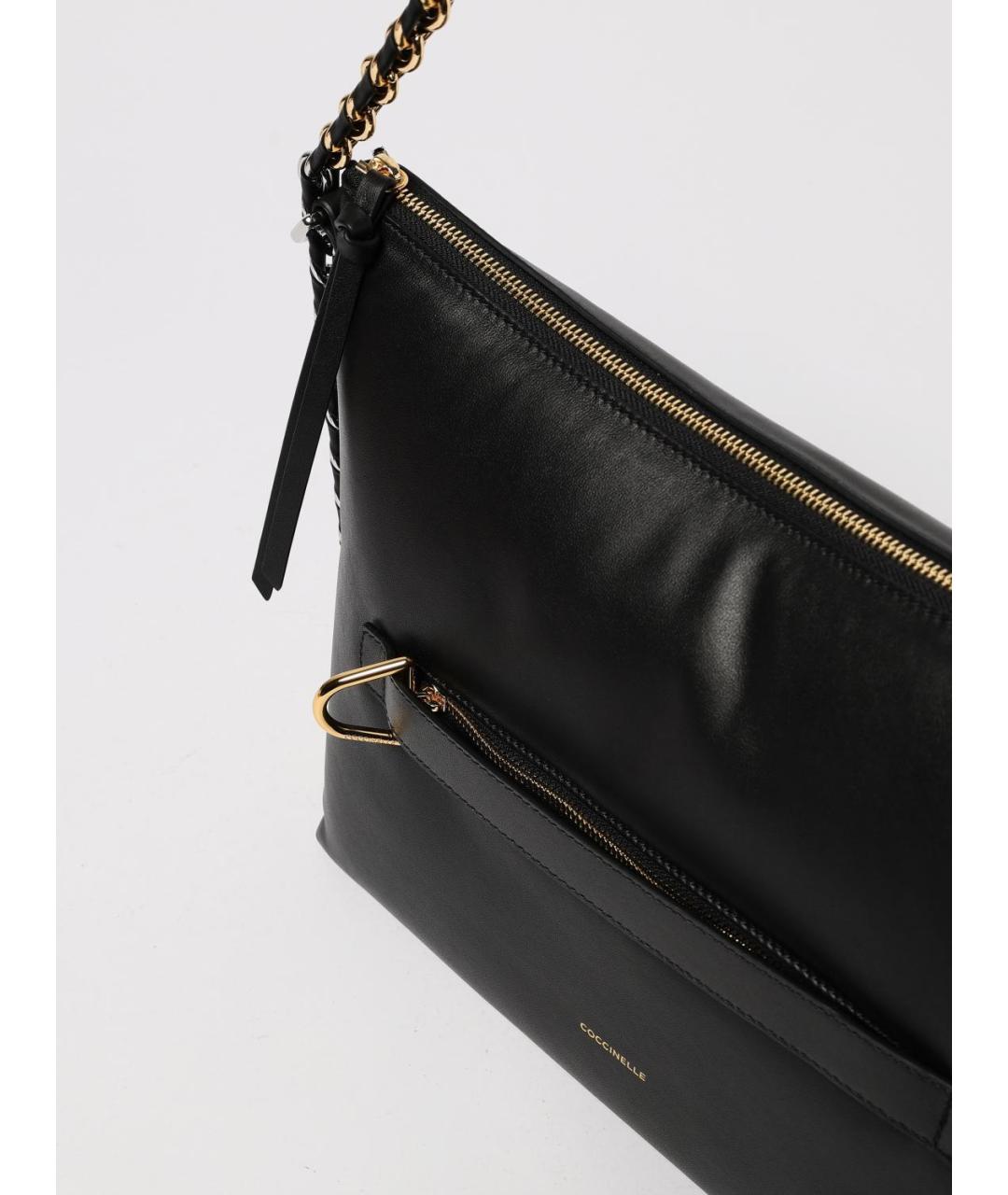 COCCINELLE Черная кожаная сумка через плечо, фото 3