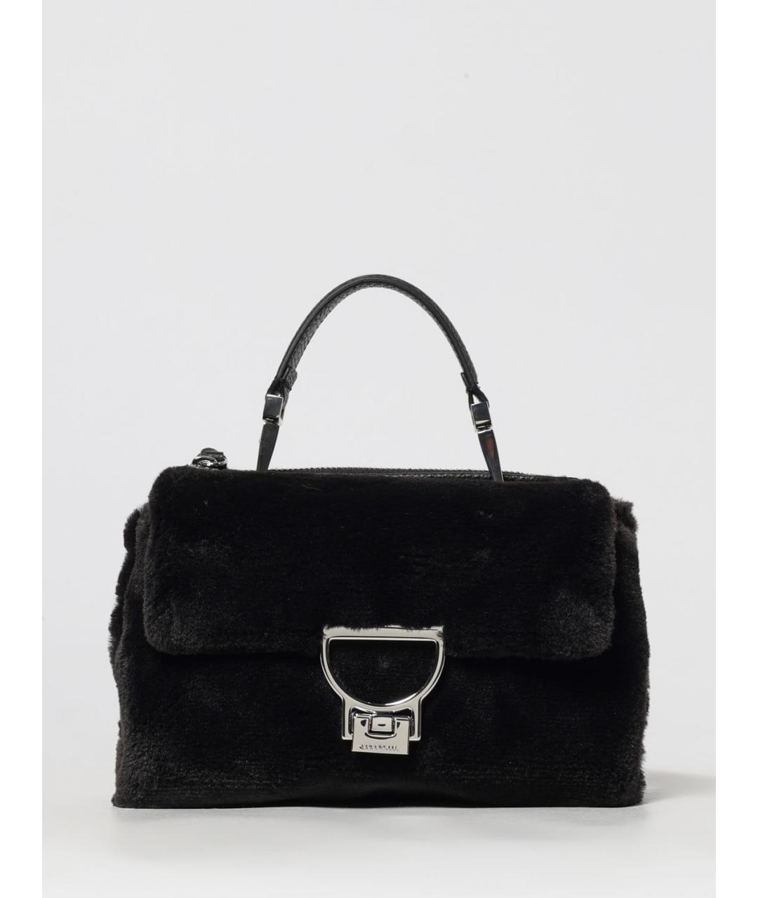 COCCINELLE Черная синтетическая сумка тоут, фото 4