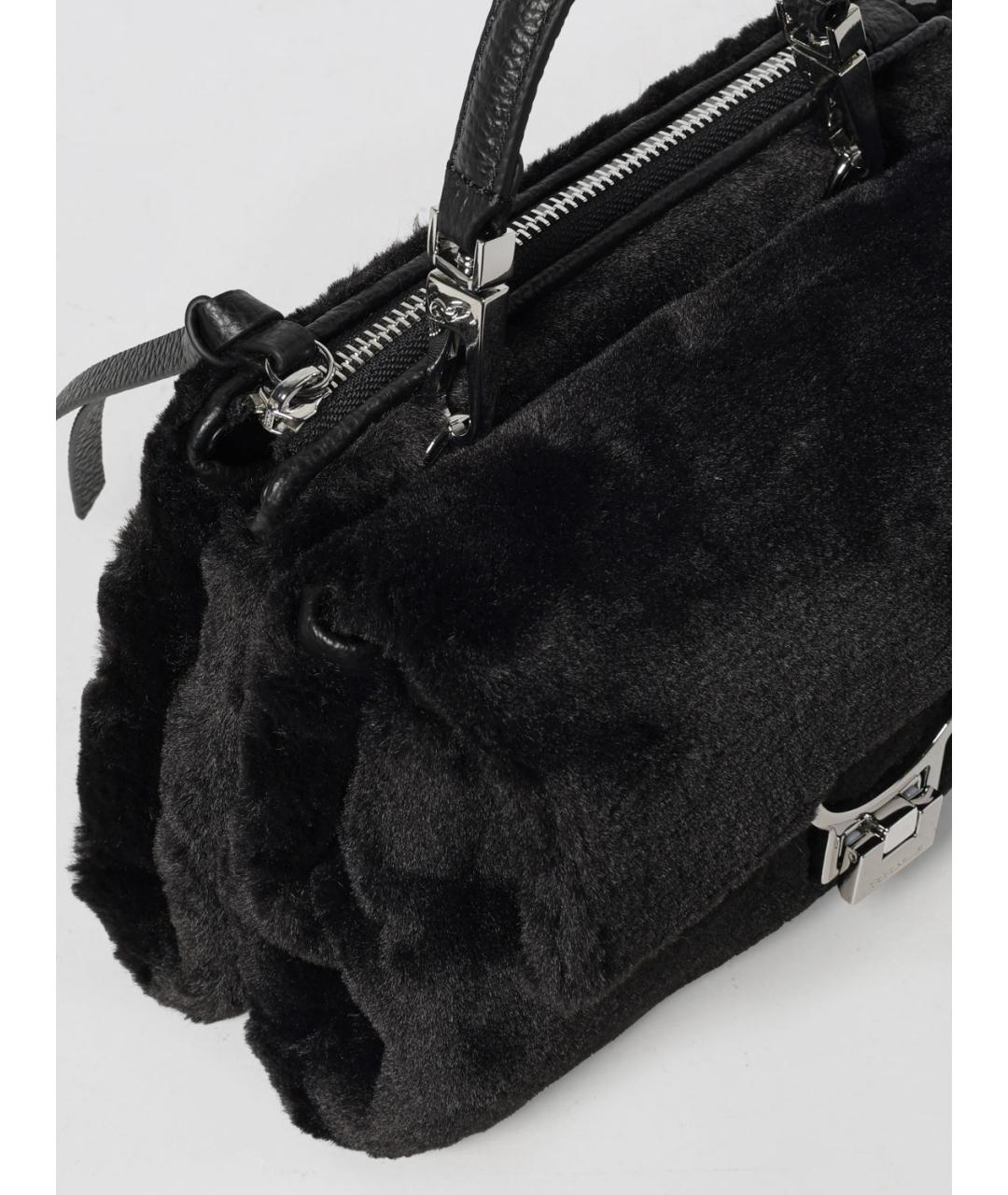 COCCINELLE Черная синтетическая сумка тоут, фото 3
