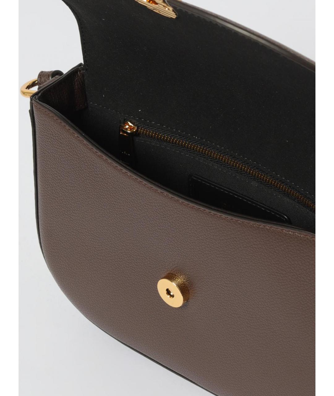 FURLA Коричневая кожаная сумка через плечо, фото 3