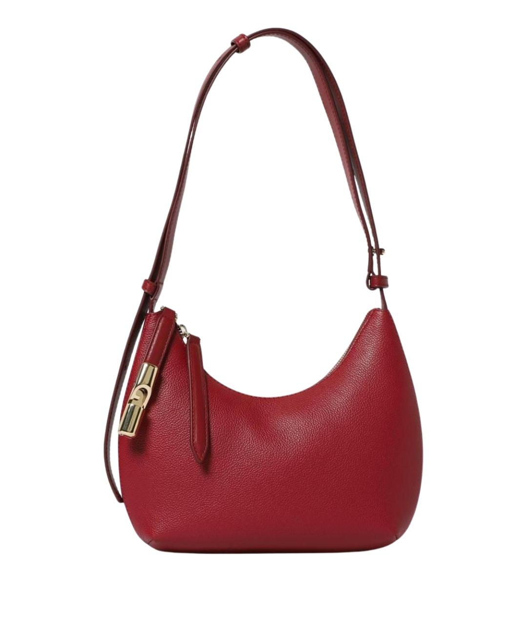 FURLA Красная кожаная сумка через плечо, фото 1