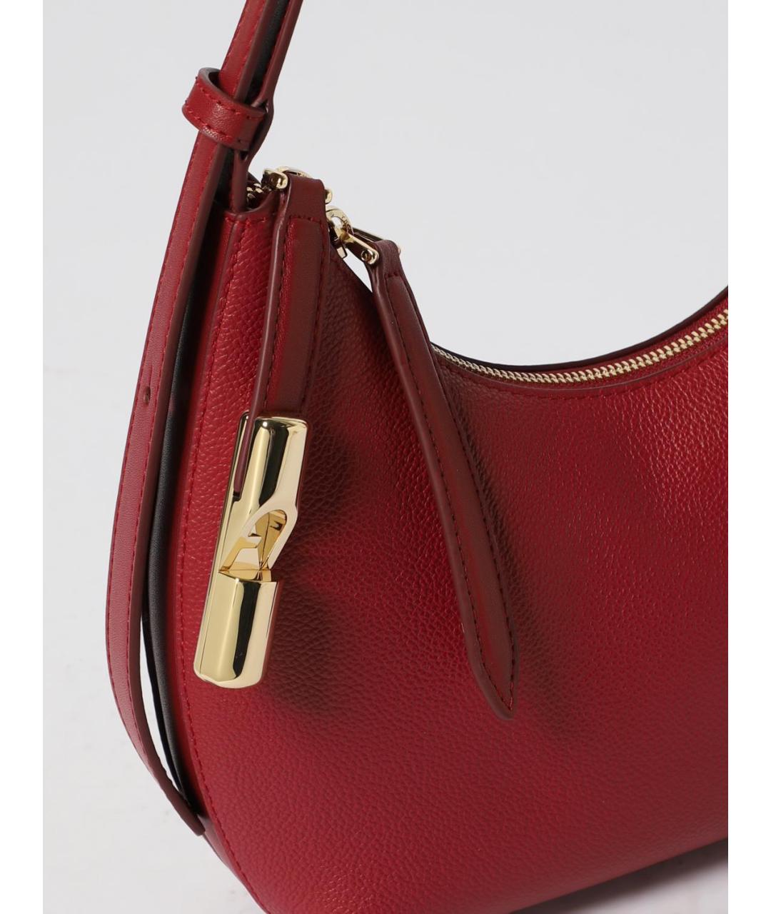 FURLA Красная кожаная сумка через плечо, фото 4